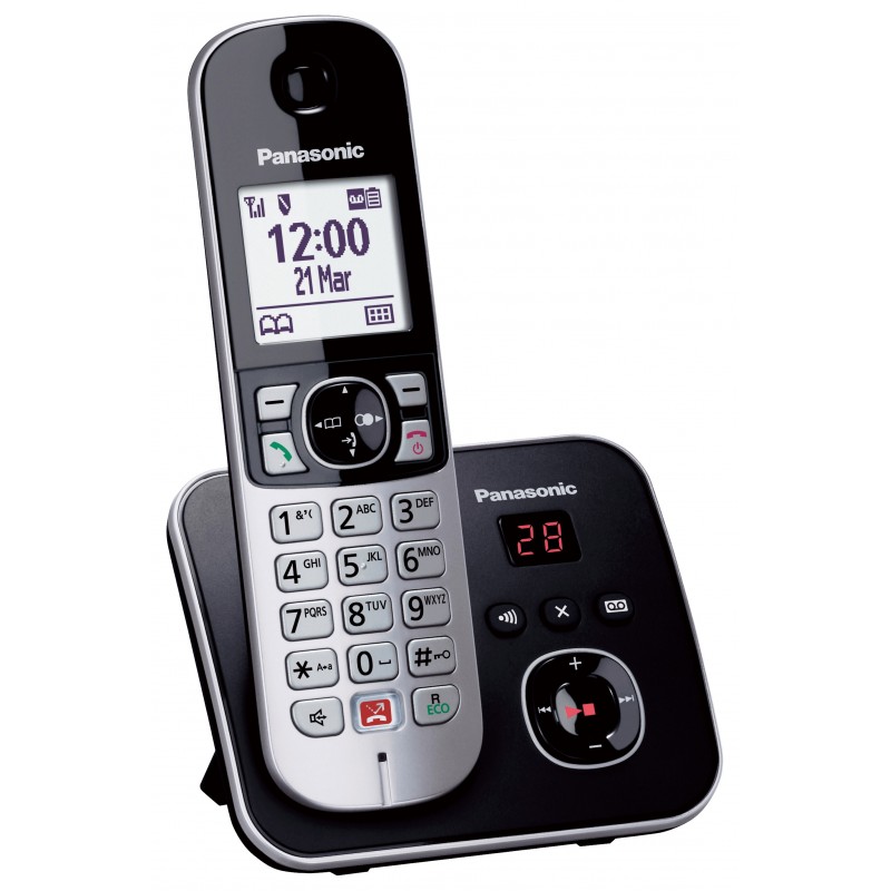 Panasonic KX-TG6861 Teléfono DECT Identificador de llamadas Negro, Gris