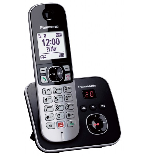 Panasonic KX-TG6861 Teléfono DECT Identificador de llamadas Negro, Gris