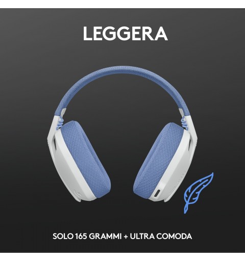 Logitech G G435 LIGHTSPEED Wireless Gaming Headset Auriculares Inalámbrico Diadema Juego Bluetooth Blanco