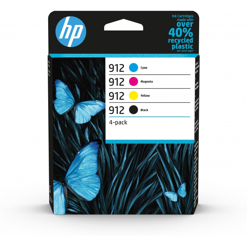 HP 912 4-pack Black Cyan Magenta Yellow Original Ink Cartridges