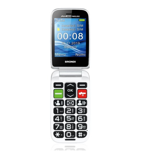 Brondi Amico Favoloso 7,11 cm (2.8 Zoll) Weiß Einsteigertelefon