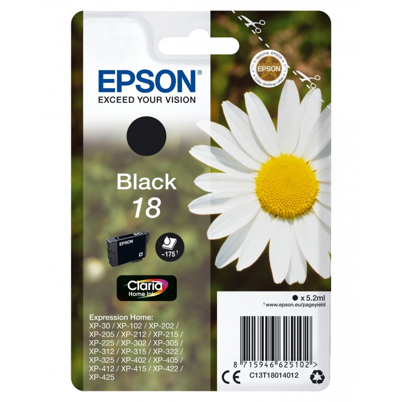 Epson Daisy Cartucho 18 negro (etiqueta RF)