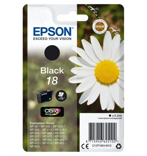 Epson Daisy Cartuccia Margherita Nero 18Inchiostri Claria Home 18