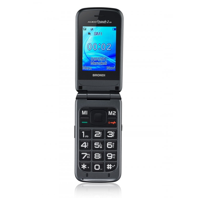 Brondi Amico Grande 2 LCD 6.1 cm (2.4") Titanium Feature phone