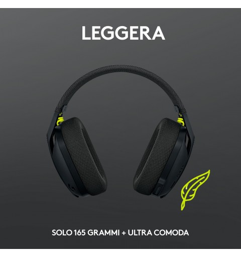 Logitech G G435 LIGHTSPEED Wireless Gaming Headset Auriculares Inalámbrico Diadema Juego Bluetooth Negro