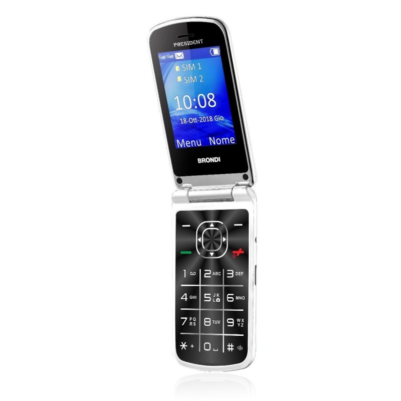 Brondi President 7,62 cm (3") 130 g Blanc Téléphone numérique