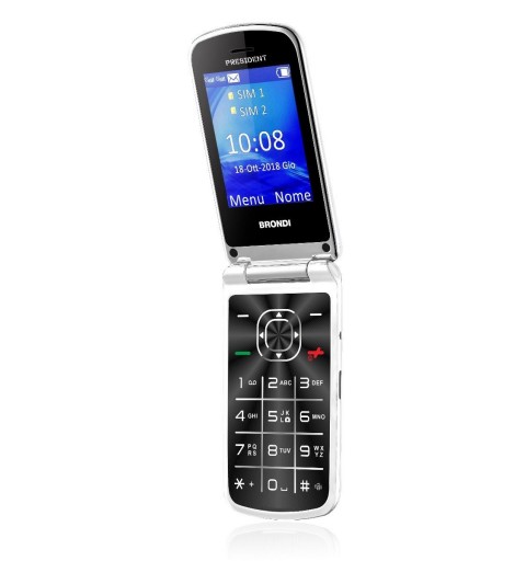 Brondi President 7,62 cm (3") 130 g Blanc Téléphone numérique