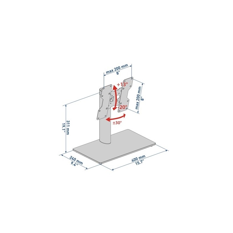 Meliconi Stand 200 101,6 cm (40") Negro