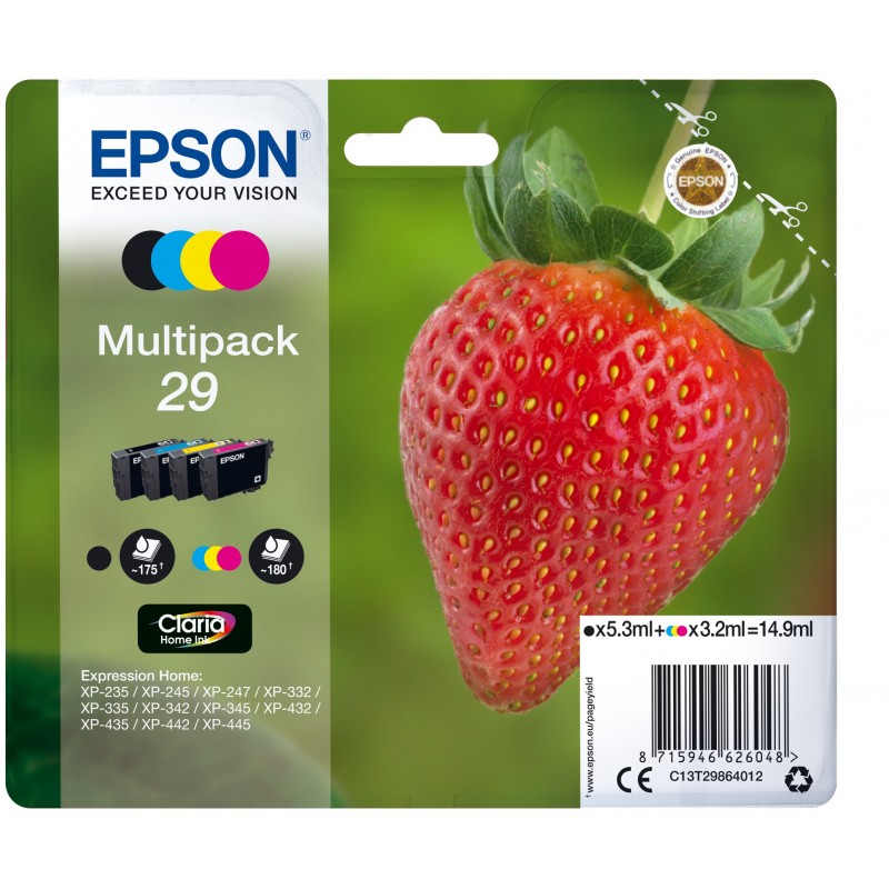 Epson Strawberry Multipack 4-colours 29 Claria Home Ink