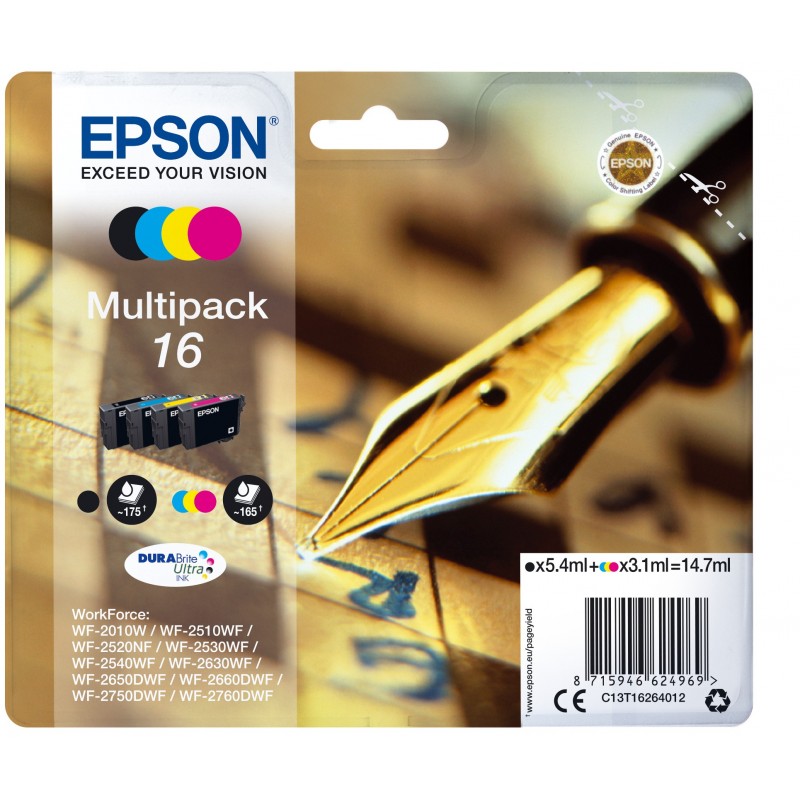 Epson Pen and crossword Multipack "Stylo à plume" 16 - Encre DURABrite Ultra N,C,M,J