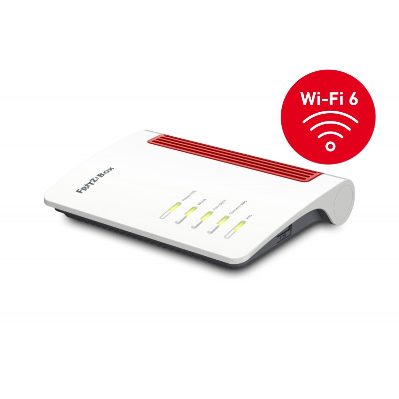 AVM FRITZ!Box 7530 AX routeur sans fil Gigabit Ethernet Bi-bande (2,4 GHz 5 GHz) 5G Rouge, Blanc