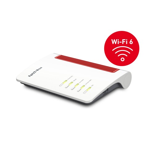 AVM FRITZ!Box 7530 AX routeur sans fil Gigabit Ethernet Bi-bande (2,4 GHz 5 GHz) 5G Rouge, Blanc