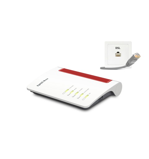 AVM FRITZ!Box 7530 AX routeur sans fil Gigabit Ethernet Bi-bande (2,4 GHz 5 GHz) 5G Rouge, Blanc