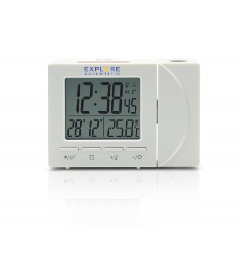 Explore Scientific RDP1001WHT despertador Reloj despertador digital Blanco