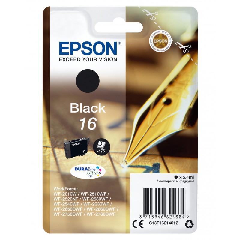 Epson Pen and crossword Cartucho 16 negro (etiqueta RF)