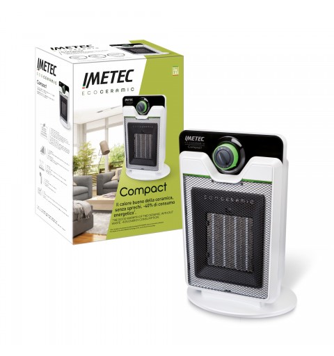 Imetec Compact Intérieure Noir, Blanc 2000 W Chauffage de ventilateur électrique