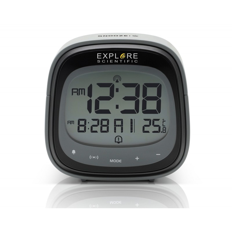 Explore Scientific RDC3006 despertador Reloj despertador digital Negro, Gris