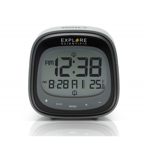 Explore Scientific RDC3006 despertador Reloj despertador digital Negro, Gris