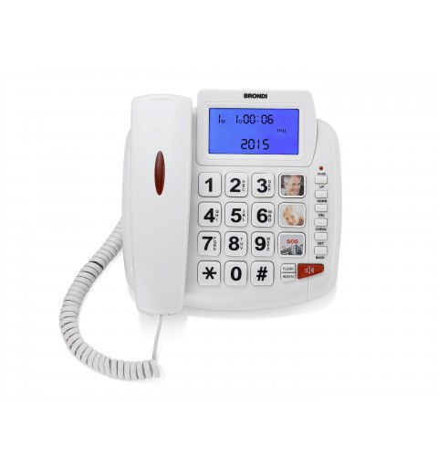 Brondi Bravo 90 Analog telephone Caller ID White