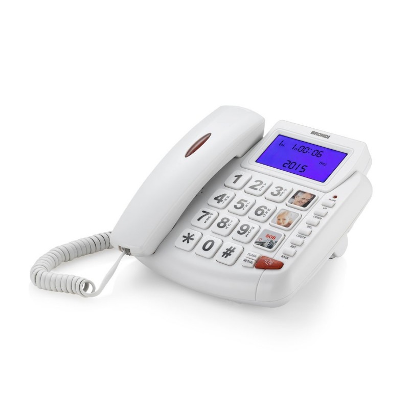 Brondi Bravo 90 Analog telephone Caller ID White