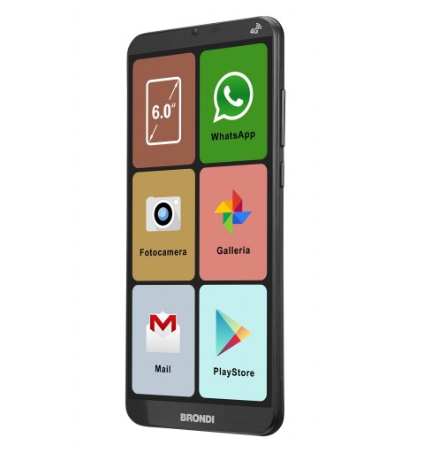 Brondi Smartphone XL 15,2 cm (6") Doppia SIM Android 11 4G USB tipo-C 2 GB 16 GB 2500 mAh Nero