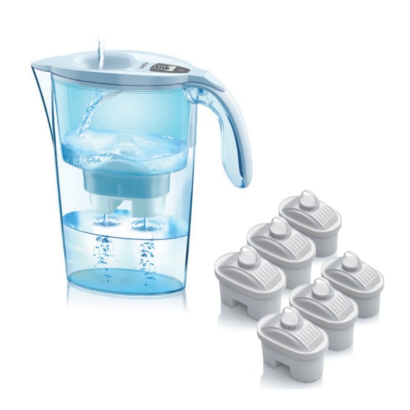 Laica J99601 Wasserfilter Pitcher-Wasserfilter 2,3 l Blau, Durchscheinend, Weiß