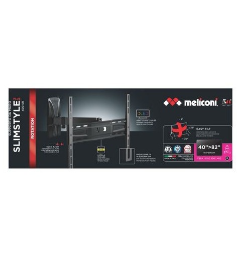 Meliconi SlimStyle Plus 400 SR 2,08 m (82") Negro