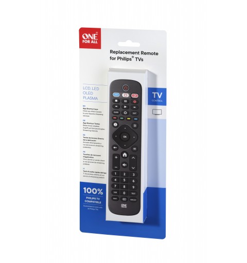 One For All TV Replacement Remotes URC4913 Fernbedienung IR Wireless Drucktasten