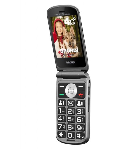 Brondi Amico Mio 4G 7.11 cm (2.8") Black Feature phone