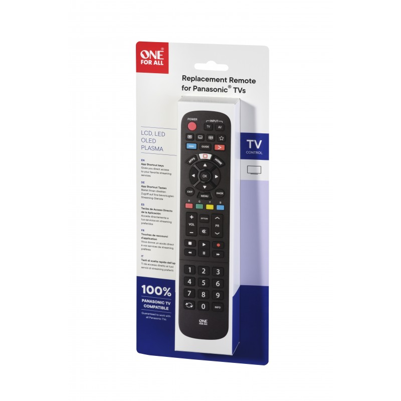 One For All TV Replacement Remotes URC4914 mando a distancia IR inalámbrico Botones