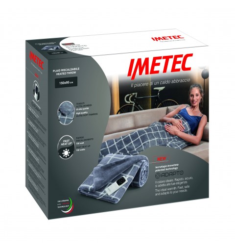 Imetec 16775 electric blanket 150 W Grey, White Velvet