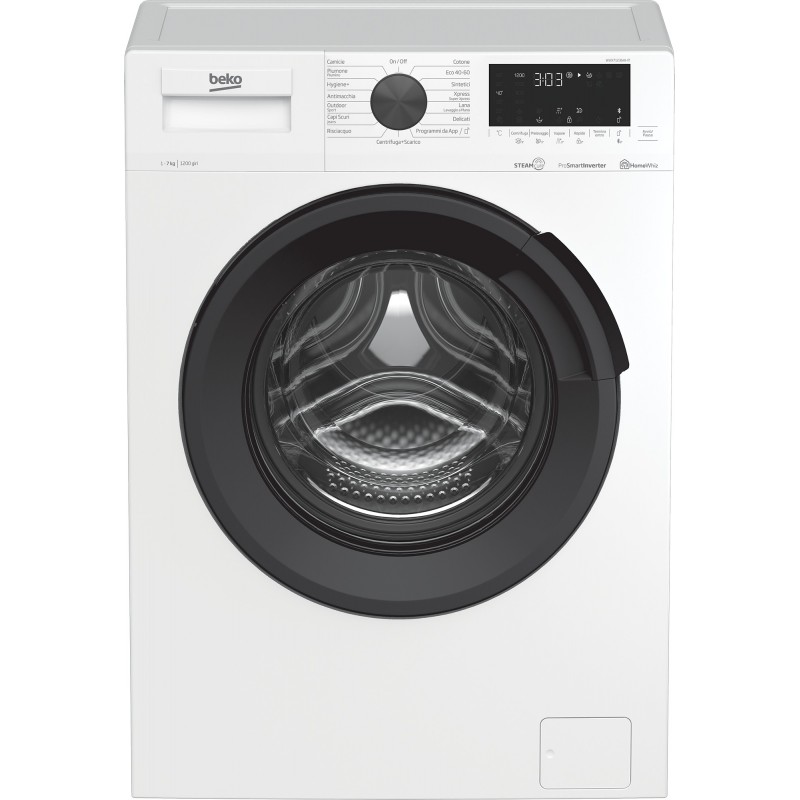 Beko WUX71236AI-IT machine à laver Charge avant 7 kg 1200 tr min D Blanc