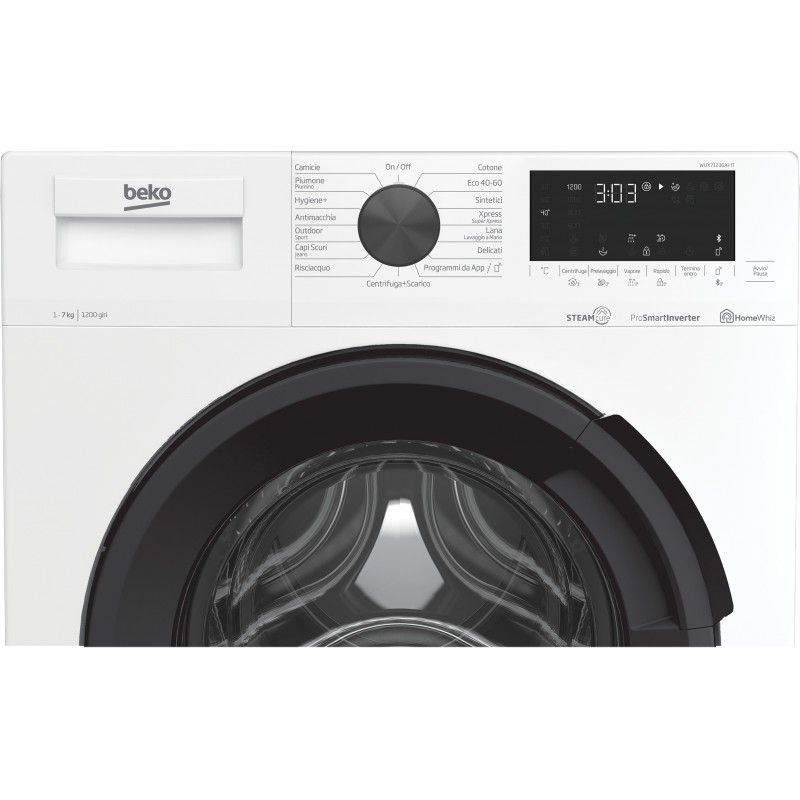 Beko WUX71236AI-IT machine à laver Charge avant 7 kg 1200 tr min D Blanc