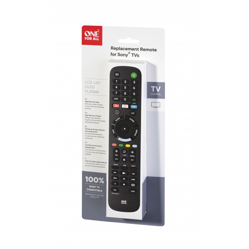 One For All TV Replacement Remotes URC 4912 Fernbedienung IR Wireless Drucktasten