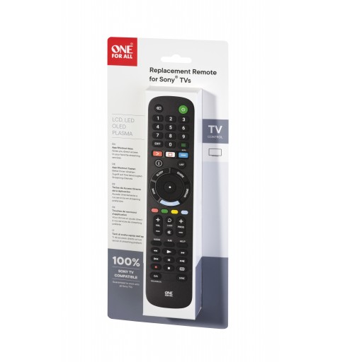 One For All TV Replacement Remotes URC 4912 Fernbedienung IR Wireless Drucktasten