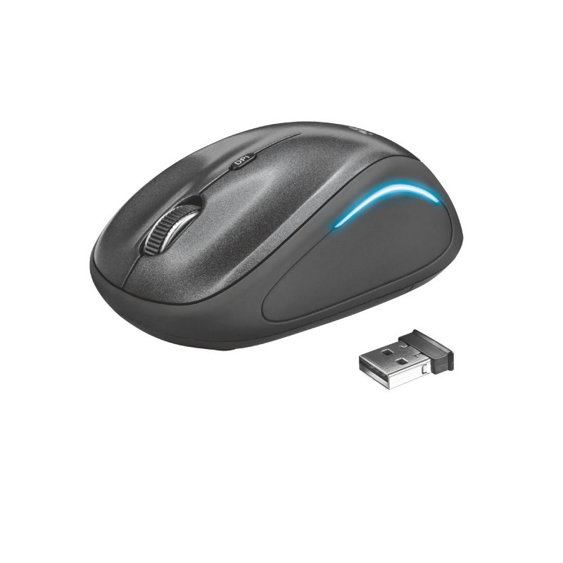 Trust Yvi FX souris Ambidextre RF sans fil Optique 1600 DPI