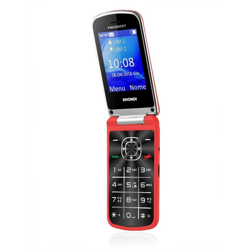 Brondi President 7.62 cm (3") 130 g Red Feature phone