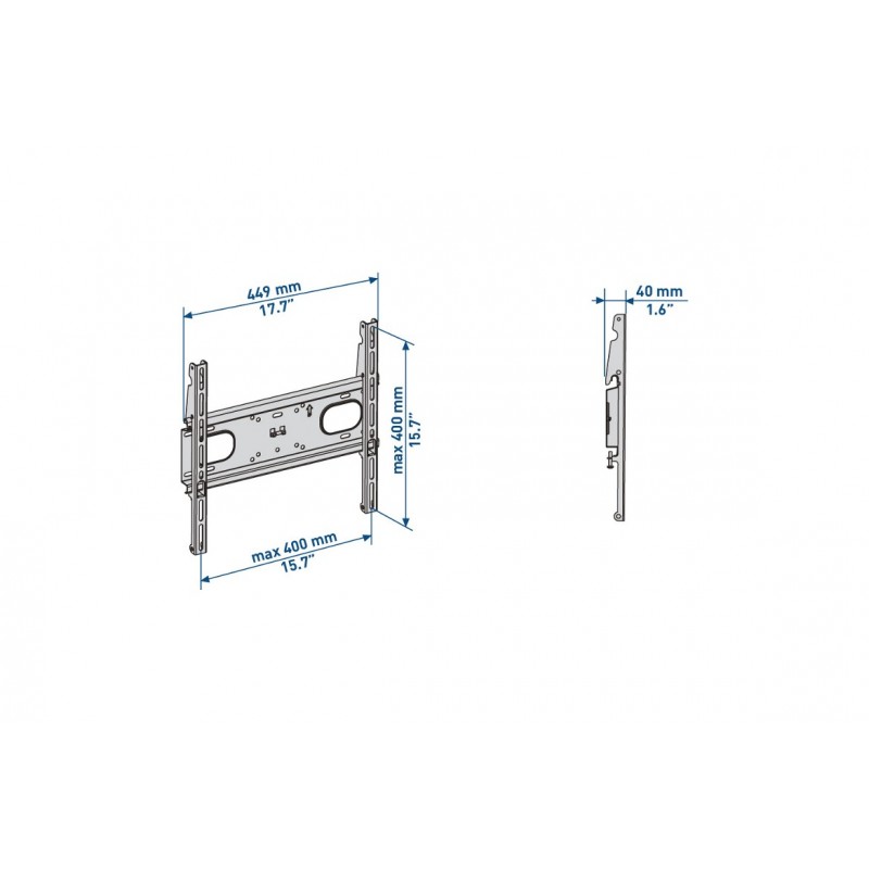 Meliconi SLIMSTYLE 400 F 2,03 m (80") Noir