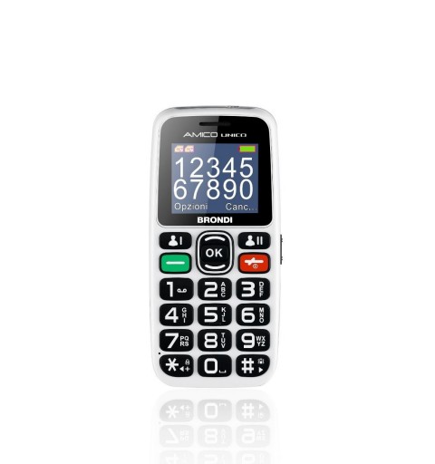 Brondi Amico Unico 4,57 cm (1.8") Noir, Blanc Téléphone d'entrée de gamme