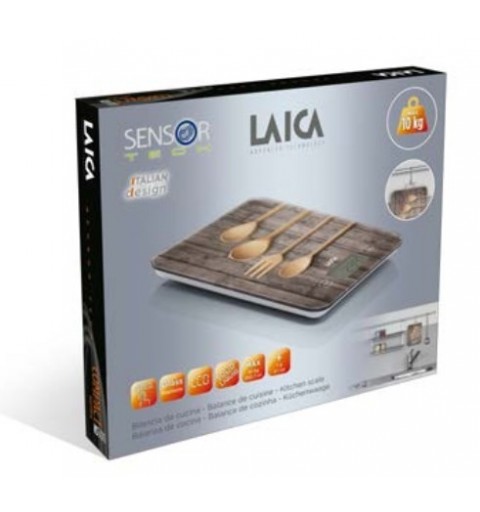 Laica KS5010 báscula de cocina Multicolor Encimera Rectángulo Báscula electrónica de cocina