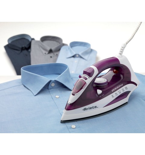 Ariete 6235 Dry & Steam iron Ceramic soleplate 2000 W Purple, White