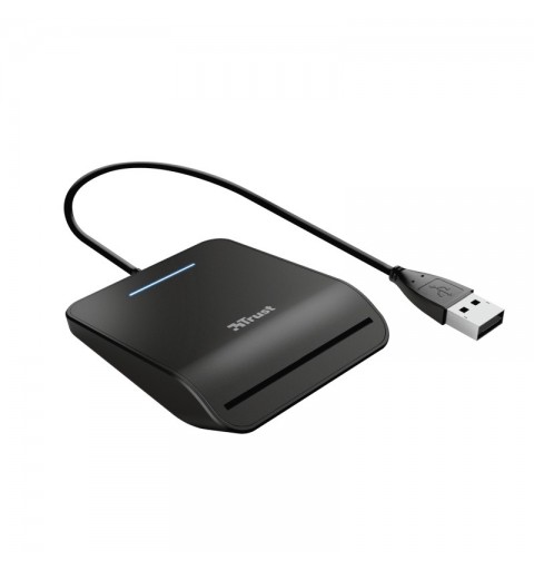 Trust Primo lector de tarjeta inteligente Interior CardBus+USB 2.0 Negro