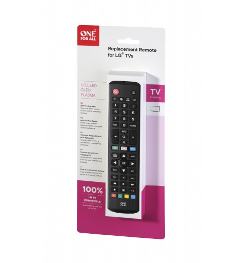 One For All TV Replacement Remotes URC4911 telecomando IR Wireless Pulsanti