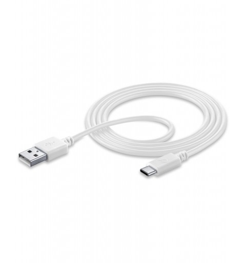 Cellularline USBDATACUSBA-CW cable USB 1,2 m USB 2.0 USB A USB C Blanco