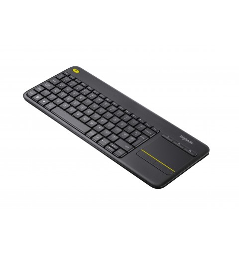 Logitech Wireless Touch Keyboard K400 Plus clavier RF sans fil QWERTY Italien Noir