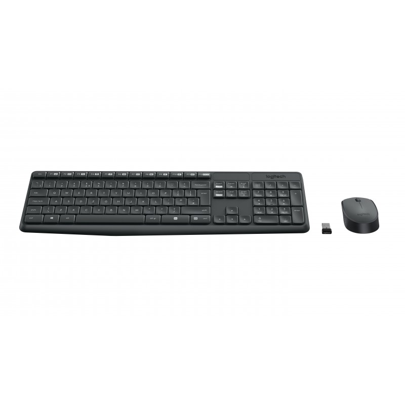 Logitech MK235 Wireless Keyboard and Mouse Combo clavier USB QWERTY Italien Gris