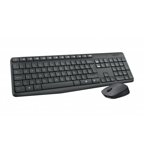 Logitech MK235 Wireless Keyboard and Mouse Combo clavier USB QWERTY Italien Gris