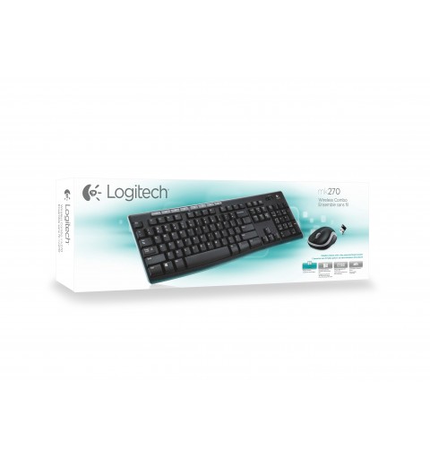 Logitech Wireless Combo MK270 clavier USB QWERTY Italien Noir