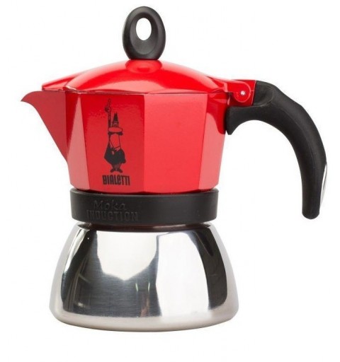 Bialetti Moka induction 0,24 L Rosso, Argento