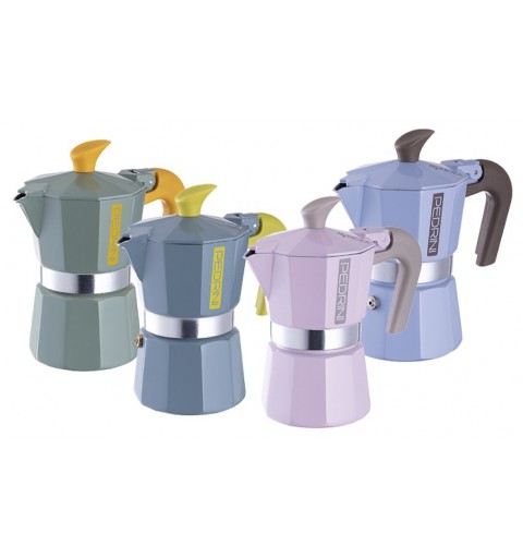 Pedrini MyMoka Mix Moka pot Blue, Green, Pink